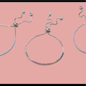 Multicolor Cubic Zirconia Bolo Bracelet